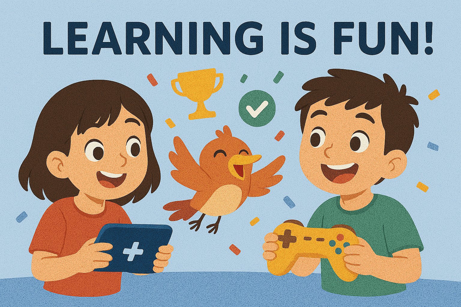 Students enjoying learning